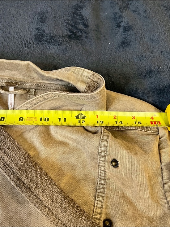 Free People Wms Collapsing Twin Cotton Knit Asymmetric Crop Military Jacket M - Picture 11 of 13